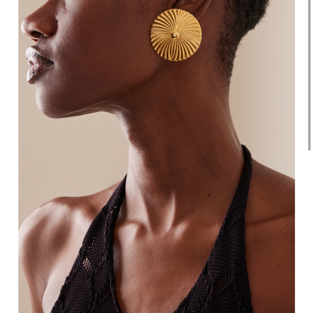 Jennifer Behr Radiant Gold Disc Earrings 145$